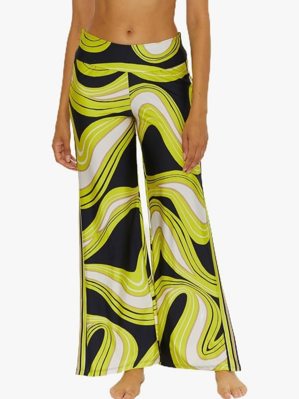 Trina Turk Women Serena Swim Pants Beach Cover Ups Wide Leg Size L Large